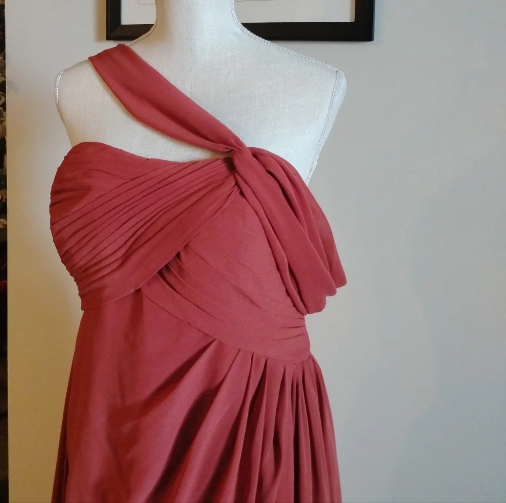 Christian Siriano for Azazie Draped One Shoulder Gown Formal Women's Size 18 - Picture 4 of 9